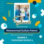Muhammad Sultan Fahmi: Juara Pertama dalam Kejuaraan Taekwondo Series 4