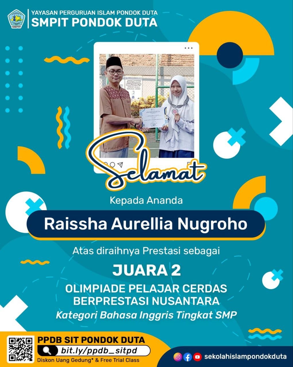 Raissha Aurellia Nugroho: Juara 2 Olimpiade Pelajar Cerdas Berprestasi Nusantara